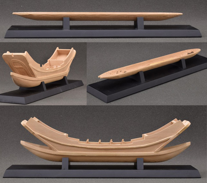 丸木舟と凖構造船
