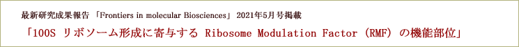 論文「frontiers in molecular Biosciences」2021年5月掲載